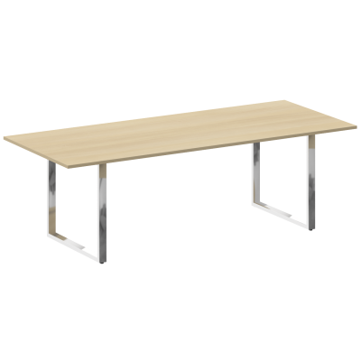 Metal System Direct Стол перег. О-обр. м/к БО.ПРГ-240 Акация Лорка/Нержавеющая Сталь 2400*1000*750