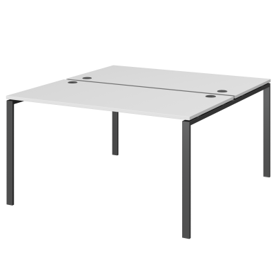 Бенч двойной на 2 рабочих места Арго-М АМБ-004 Белый/Антрацит (1600x1496x760)