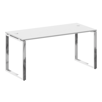 Metal System Direct Стол рабочий руковод. О-обр. м/к БО.СРР-4.7 Белый/Нержавеющая Сталь 1600*720*750