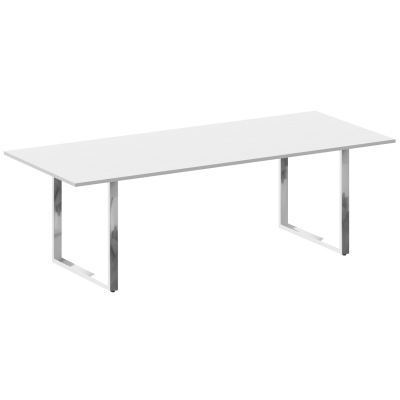 Metal System Direct Стол перег. О-обр. м/к БО.ПРГ-240 Белый/Нержавеющая Сталь 2400*1000*750