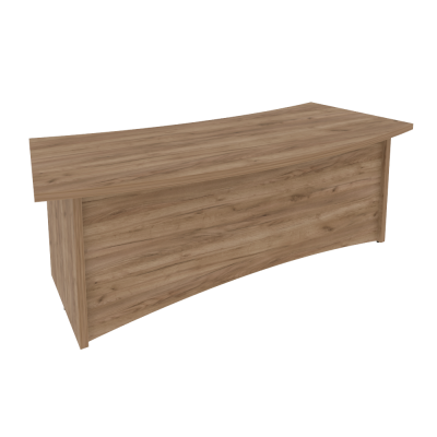 First Стол руководителя криволинейный KSR-4 Дуб Табак 2200*980*765