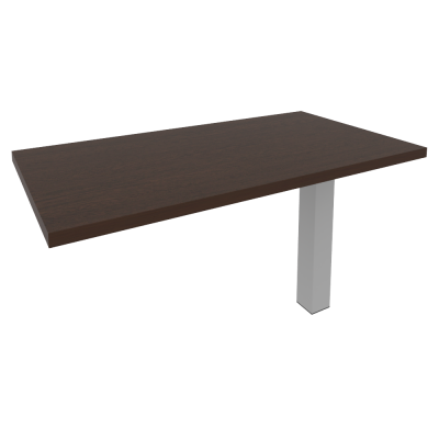 First Брифинг-приставка KB-5 Венге Цаво/Металл Серый 1300*700*765