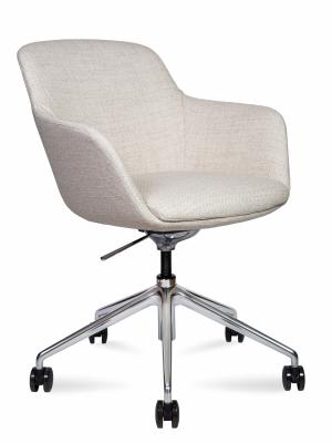 Кресло офисное / Corfu beige / ткань бежевая/алюминиевая база