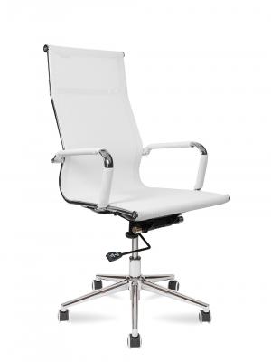 Кресло офисное / Хельмут / (white) сталь + хром / белая сетка