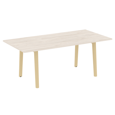 Onix Wood Direct Стол переговорный OW.PRG-19 Денвер Светлый/Дуб Светлый/Металл Белый 1980*980*750