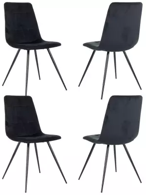 Стул для дома Бюрократ CH-K1_4 комплект 4шт черный Holland 75 металл черный на ножках (CH-K1_1/HL75_4)