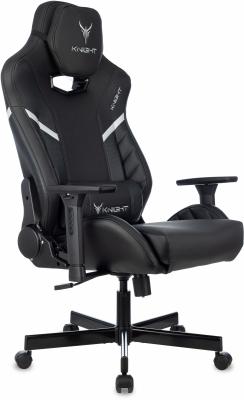 Кресло игровое Knight Thunder 5X черный экокожа крестов. металл