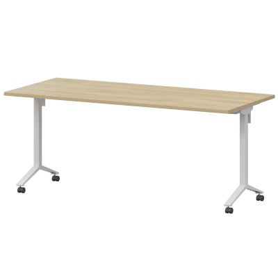 Стол мобильный складной Моби МБ25-160.70 Баттл Рок/Белый (1600x700x750)