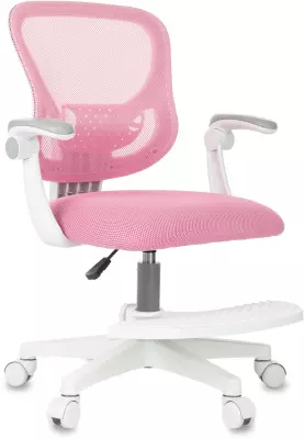 Кресло детское Бюрократ Burokids 3 розовый сетка/ткань крестов. пластик подст.для ног пластик белый