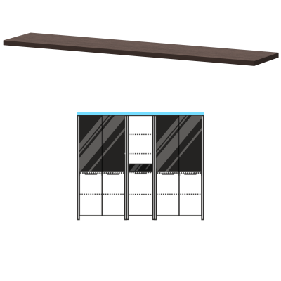 Топ КТ-75.38 Дуб венге 2180x441x38 Акцент