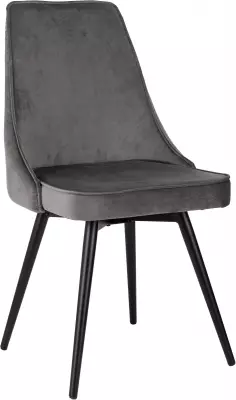 Стул для дома Бюрократ CH-K4_SP с повор.мех. т.серый Holland 18 металл черный на ножках (CH-K4_1/SP/HL18)