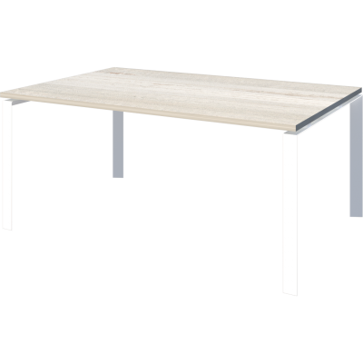Стол переговорный на металлокаркасе Аргентум-МП НТМП.П-120.11 Сосна винтер/Белый (1200x1100x750)