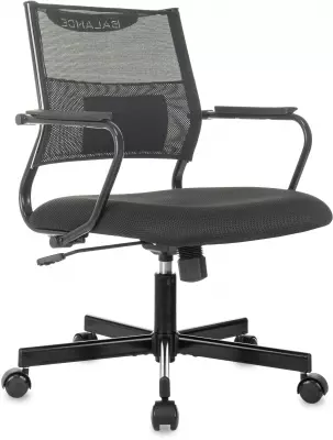 Кресло Бюрократ CH Balance-Low черный Elastic-102 TW-11 сетка/ткань низк.спин. крестов. металл черный