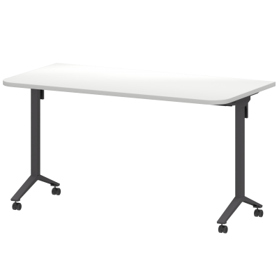 Стол мобильный складной радиусный Моби МБ25-140.70Р Белый/Антрацит (1400x700x750)