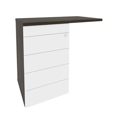 Onix Direct Тумба приставная (TIP-ON) (универсальная л/пр) O.TPU-4 TIP Дуб Мали/Белый Бриллиант 842*