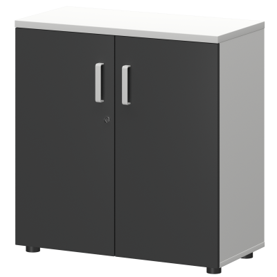 Шкаф Смарт СМШ-28Д Тип1 Белый/Графит (792x380x836)