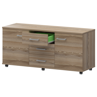 Греденция Аргентум НТ-350 Дуб сафари (1350x445x670)