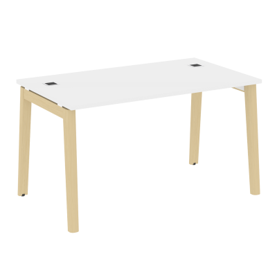 Onix Wood Direct Стол руководителя OW.SRR-3.8 Белый Бриллиант/Дуб Светлый/Металл Белый 1380*800*750