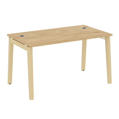 Onix Wood Direct Стол руководителя OW.SRR-3.8 Тиквуд Светлый/Дуб Светлый/Металл Белый 1380*800*750