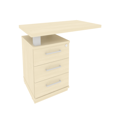 First Тумба приставная с топом левая KTP-1 (L) Клен 900*500*765