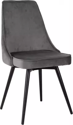 Стул для дома Бюрократ CH-K4_SP с повор.мех. т.серый Holland 18 металл черный на ножках (CH-K4_1/SP/HL18)