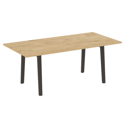 Onix Wood Direct Стол переговорный OW.PRG-19 Тиквуд Светлый/Дуб Темный/Металл Антрацит 1980*980*750