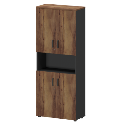 Шкаф Смарт СМШ-58Д4 Тип2 Графит/Таксония (792x380x1990)