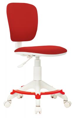 Кресло детское Бюрократ CH-W204/F красный 26-22 крестов. пластик подст.для ног пластик белый