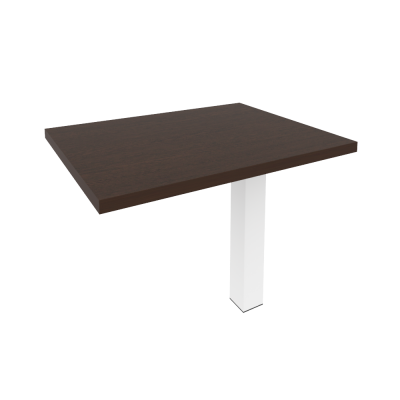 First Брифинг-приставка KB-4 Венге Цаво/Металл Белый 900*700*765