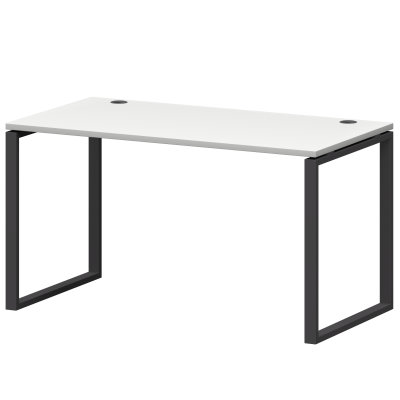 Стол на металлокаркасе Смарт СМС25-О-18К.73.Пр25 Белый/Антрацит (1800x730x750)