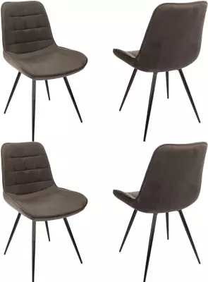 Стул для дома Бюрократ CH-K2_4 комплект 4шт коричневый Holland 74 металл черный на ножках (CH-K2_1/HL74_4)