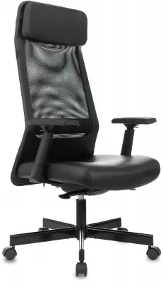 Кресло эргономичное Бюрократ T-995 черный TW-01 экокожа/сетка с подголов. крестов. металл черный