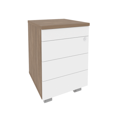 Onix Direct Тумба мобильная (TIP-ON) O.TM-3 TIP Дуб Аризона/Белый Бриллиант 432*460*633