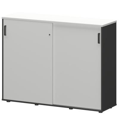 Тумба-купе Смарт СМТ-15.11К Тип2 Графит/Белый (1496x444x1150)