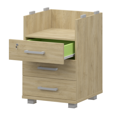 Корпус тумбы приставной Аргентум НТ-320 Баттл Рок (438x444x725)