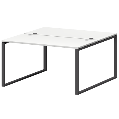 Бенч двойной на металлокаркасе Смарт СМС2-О-10К.149.Пр25 Белый/Антрацит (1000x1496x750)