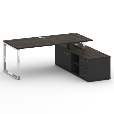 Shift Стол руководителя с опорной греденцией, правый SK.SRG-200 (R) Дуб Мали/Антрацит 2000*1800*753