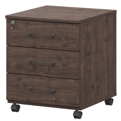 Тумба мобильная с центральным замком Приоритет К-923 Дуб апрель (434x470x600)