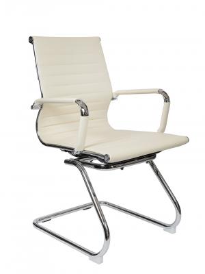 Кресло офисное / Техно CF / хром / слоновая кость экокожа