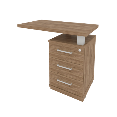 First Тумба приставная с топом правая KTP-1 (R) Дуб Табак 900*500*765