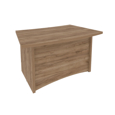 First Стол руководителя криволинейный KSR-5 Дуб Табак 1400*900*765