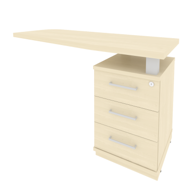 First Тумба приставная с топом правая KTP-2 (R) Клен 1300*500*765