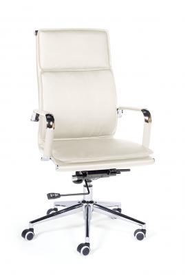 Кресло офисное / Харман / (ivory) хром / слоновая кость экокожа