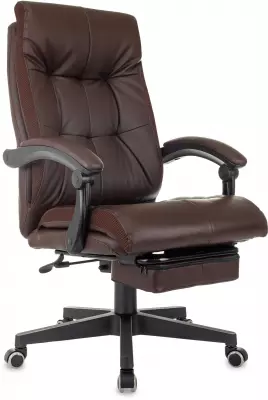 Кресло руководителя Бюрократ CH-824MSG-BF коричневый ткань/эко.кожа крестов. пластик подст.для ног
