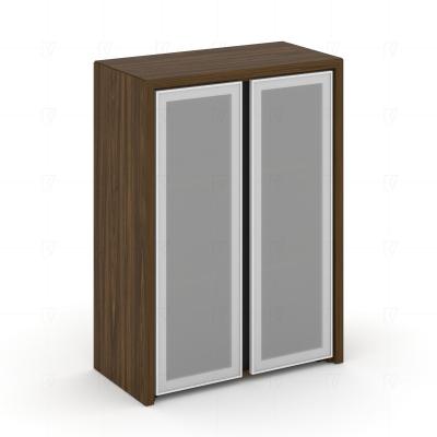 Corner Шкаф средний широкий COR.ST-2.4R Орех Лоренцо/Графит/Сатин 900*450*1231