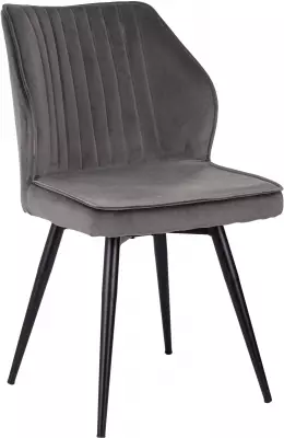 Стул для дома Бюрократ CH-K5_SP с повор.мех. т.серый Holland 18 металл черный на ножках (CH-K5_1/SP/HL18)