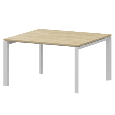 Стол переговорный на металлокаркасе Аргентум-МП НТМП.П.120.11 Баттл Рок/Белый (1200x1100x750)