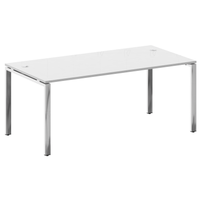 Metal System Direct Стол рабочий руковод. П-обр. м/к БП.СРР-5.9 Белый/Нержавеющая Сталь 1800*900*750