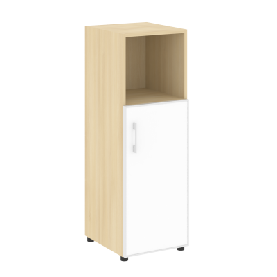 Yalta Шкаф узкий LT.SU-2.2 R (R) white Акация Лорка/Стекло White 400*450*1195