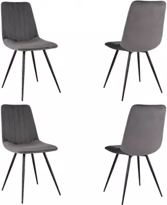 Стул для дома Бюрократ CH-K6_4 комплект 4шт Holland 18 металл черный на ножках (CH-K6_1/HL18_4)